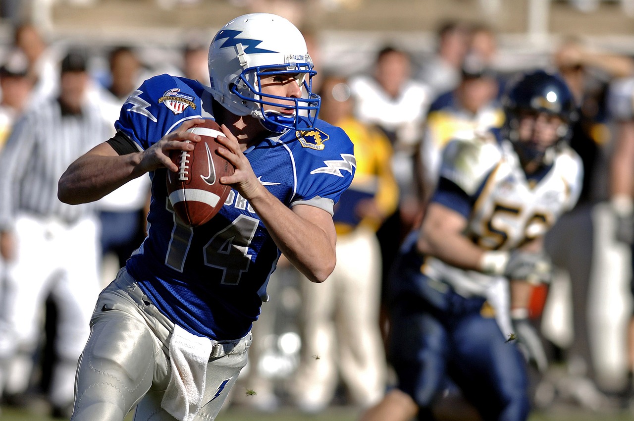 Football gamer in SoFi Stadium